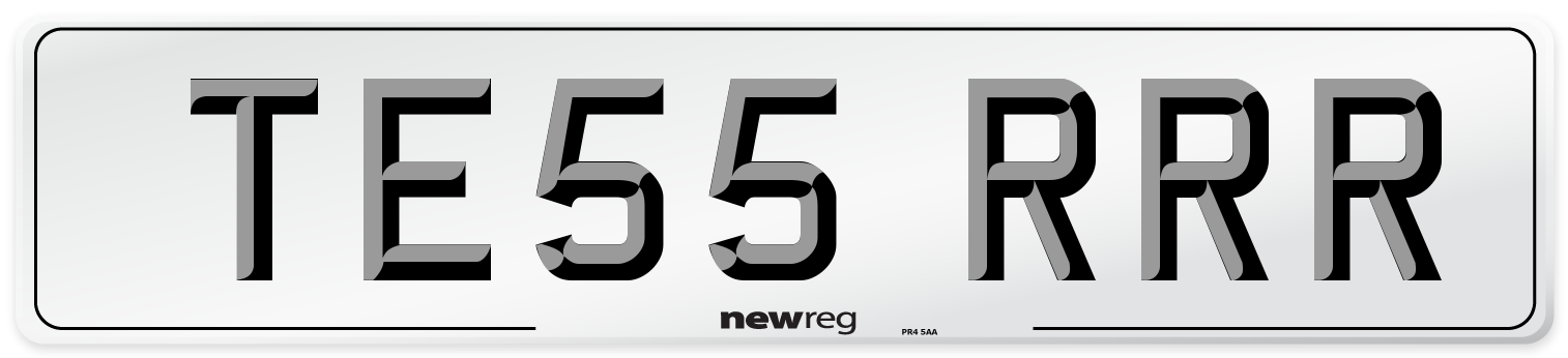 TE55 RRR Number Plate from New Reg